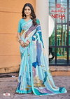 Neha Vol 7 By Kashvi Dull Moss Wholesale Digital Printed Saree Suppliers In Mumbai